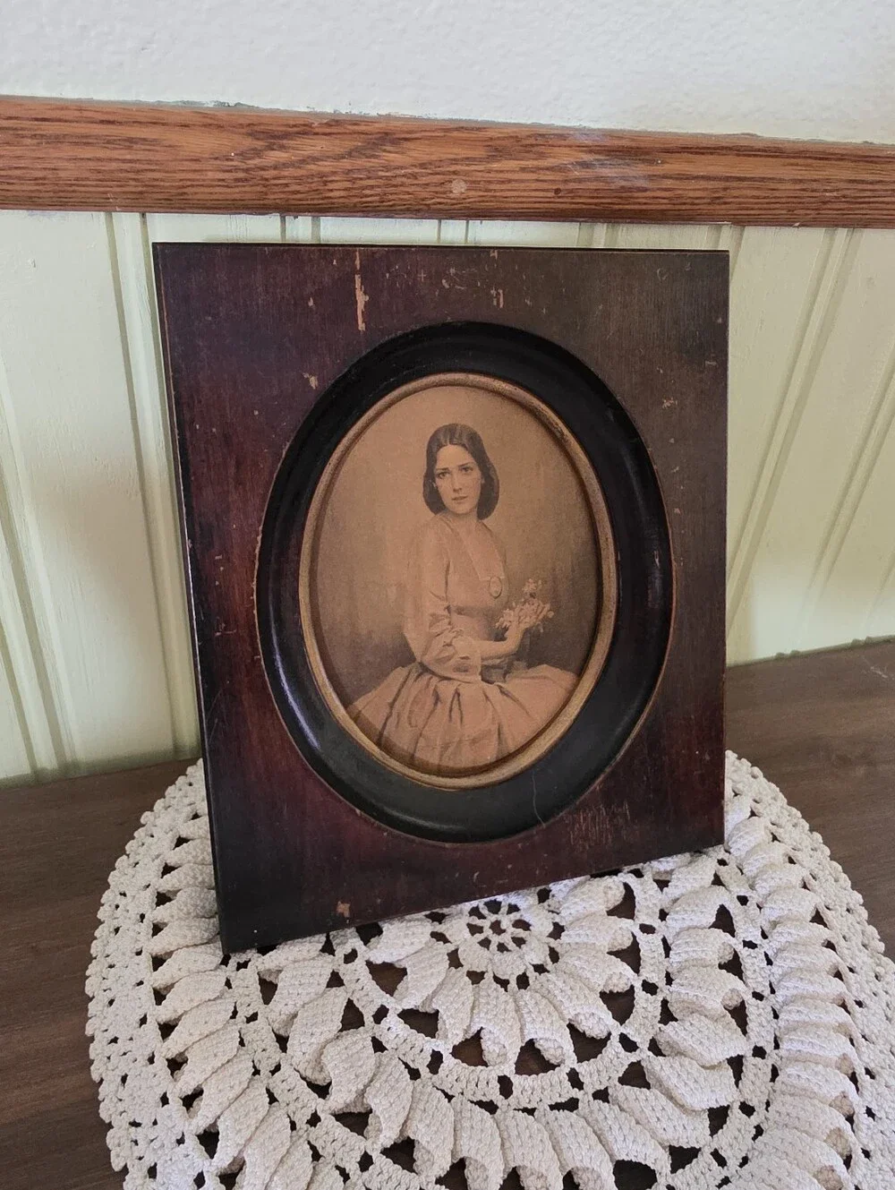 Vintage Virginia Belle Lithograph Print by C. Bosseron Chambers, Framed Edward G